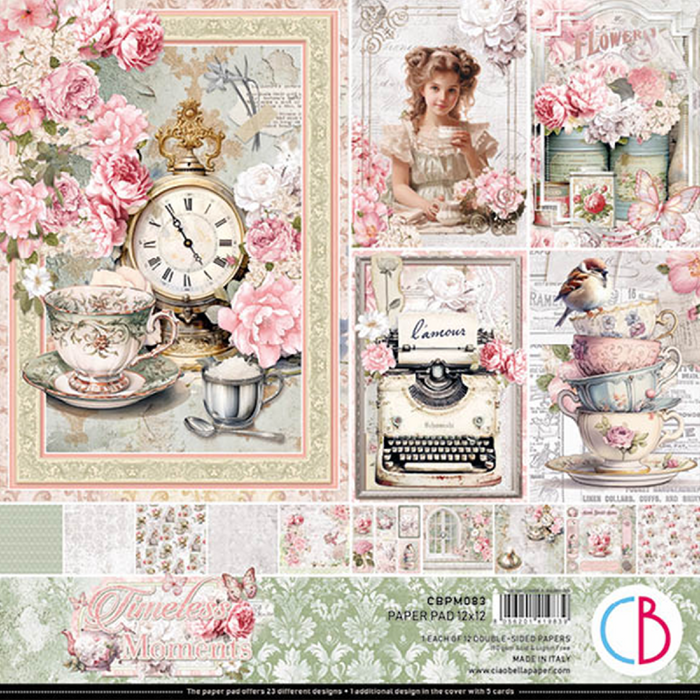 Ciao Bella Timeless Moments 12" x 12" Scrapbooking Paper Set