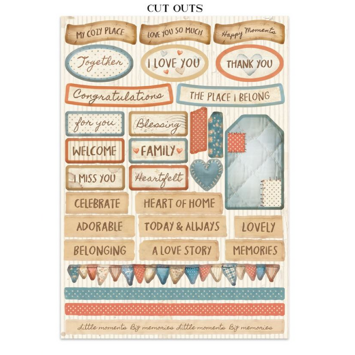 Stamperia Family Junk Journal Stickers Cut-outs Backgrounds