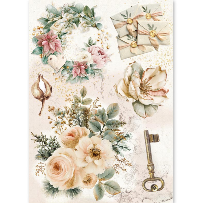 Ciao Bella Paper Golden Winter A5 Mixed Rice Paper 8pc