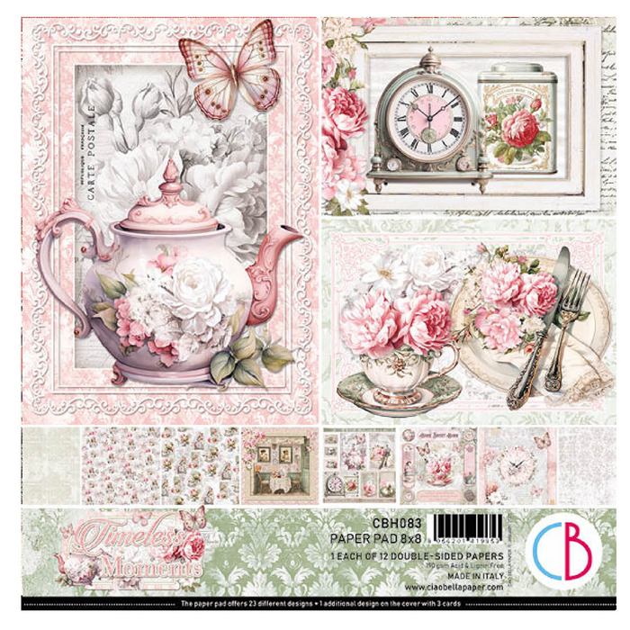 Ciao Bella Timeless Memories 8" x 8" Scrapbooking Paper Set