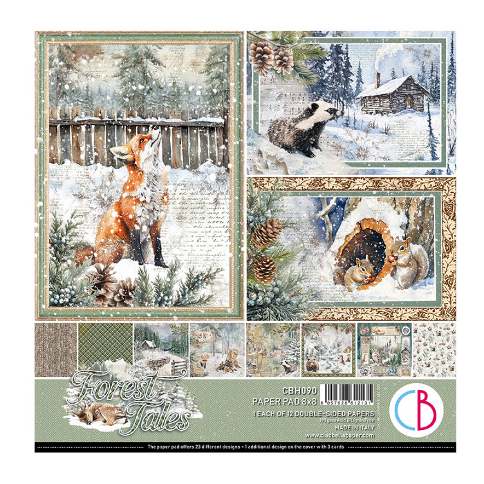 Ciao Bella Forest Tales 8" x 8" Scrapbooking Paper Set