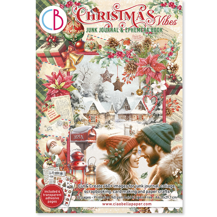 Ciao Bella Christmas Vibes A4 Junk Journal & Ephemera Book