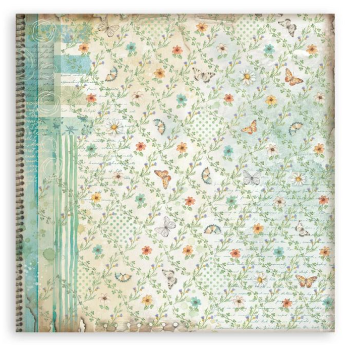 Stamperia Daisy Art 8" x 8" Single Faced Maxi Paper Pad