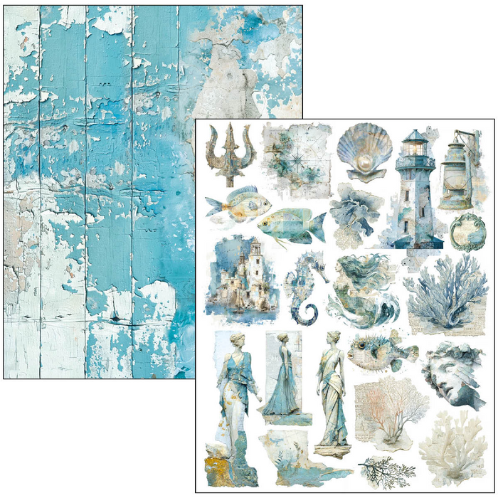 Ciao Bella Paper Edge of the Ocean A4 Maxi Mixed Media Book