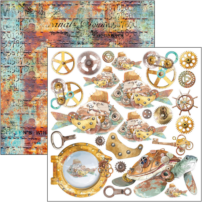 Ciao Bella Coral Reef 6" x 6" Fussy Cut Pad