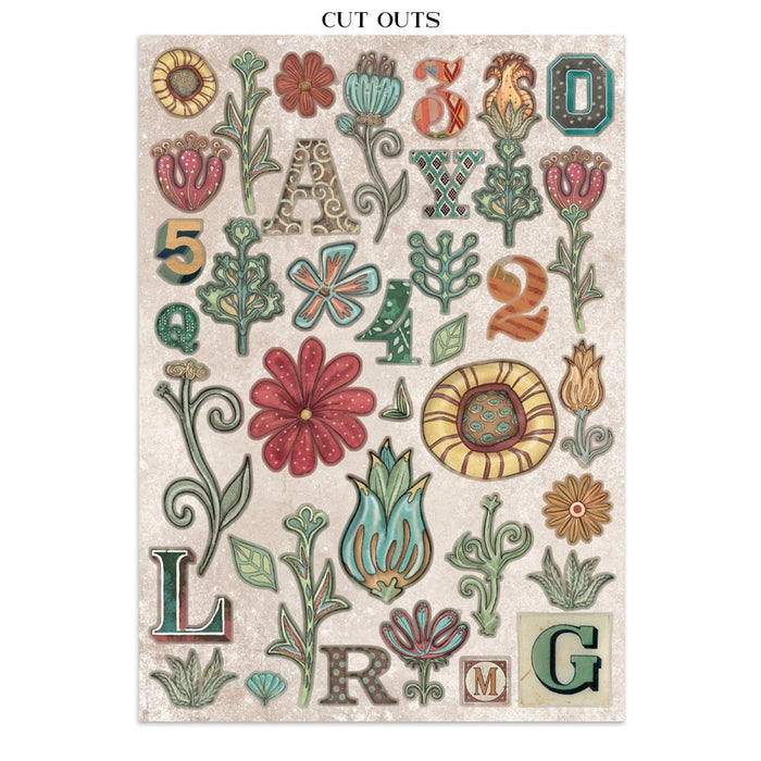 Stamperia Furry Friends Junk Journal Stickers Cut-outs Backgrounds