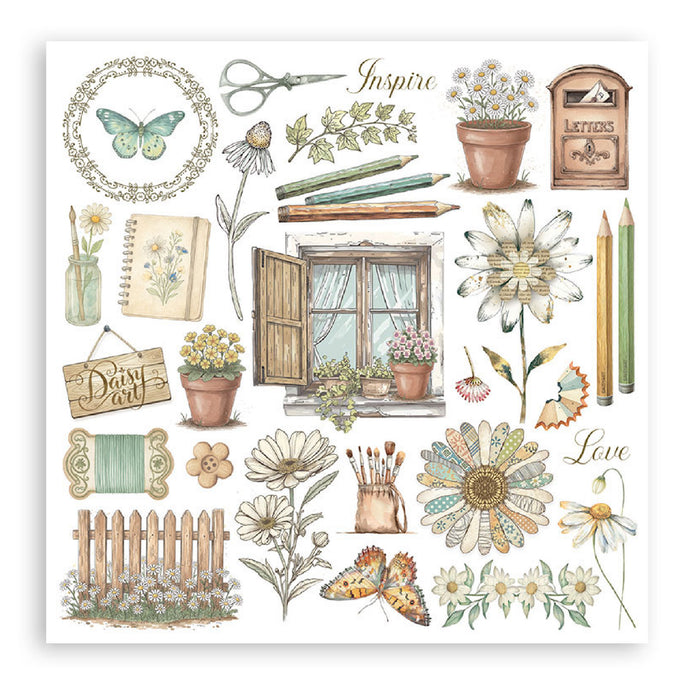 Stamperia Daisy Art Rub On Transfers - Assorted Pack