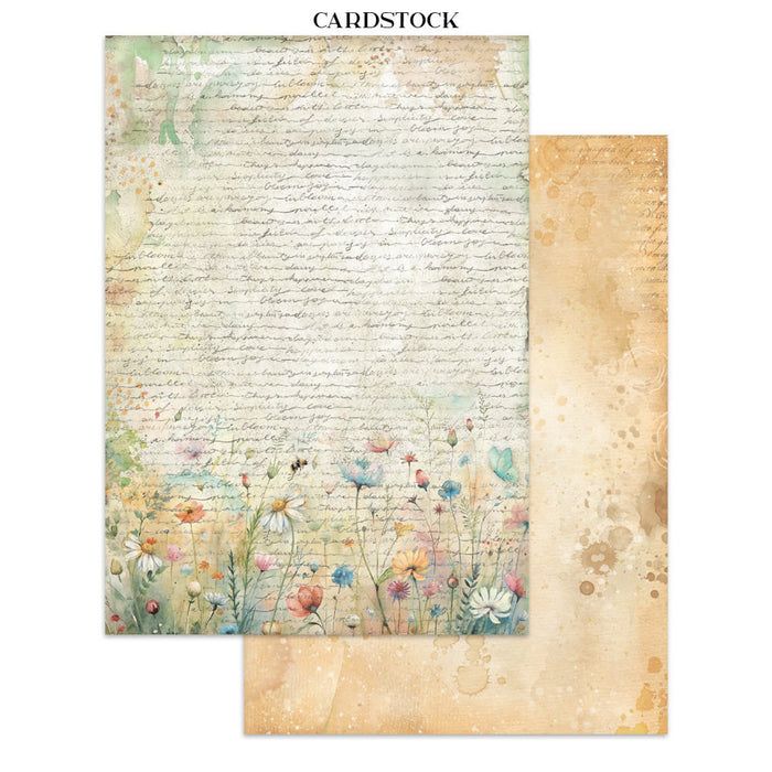 Stamperia Daisy Art Junk Journal Stickers Cut-outs Backgrounds