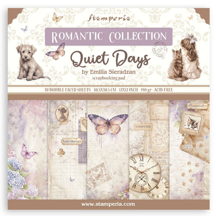 Stamperia Quiet Days 12" x 12" Scrapbooking Paper Pad