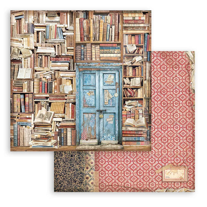 Stamperia Vintage Library 8" x 8" Scrapbooking Paper Pad