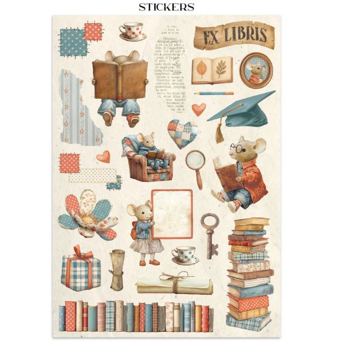 Stamperia Family Junk Journal Stickers Cut-outs Backgrounds