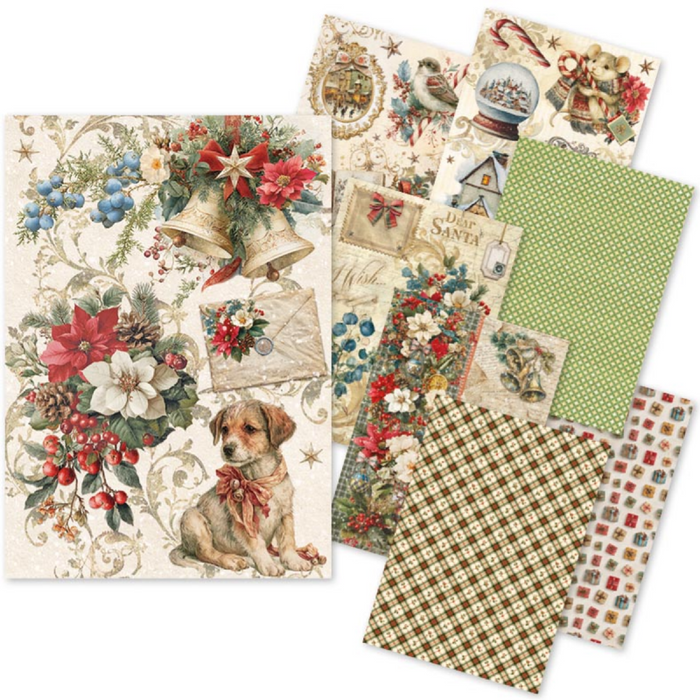 Ciao Bella Paper Cozy Christmas A5 Mixed Rice Paper 8pc