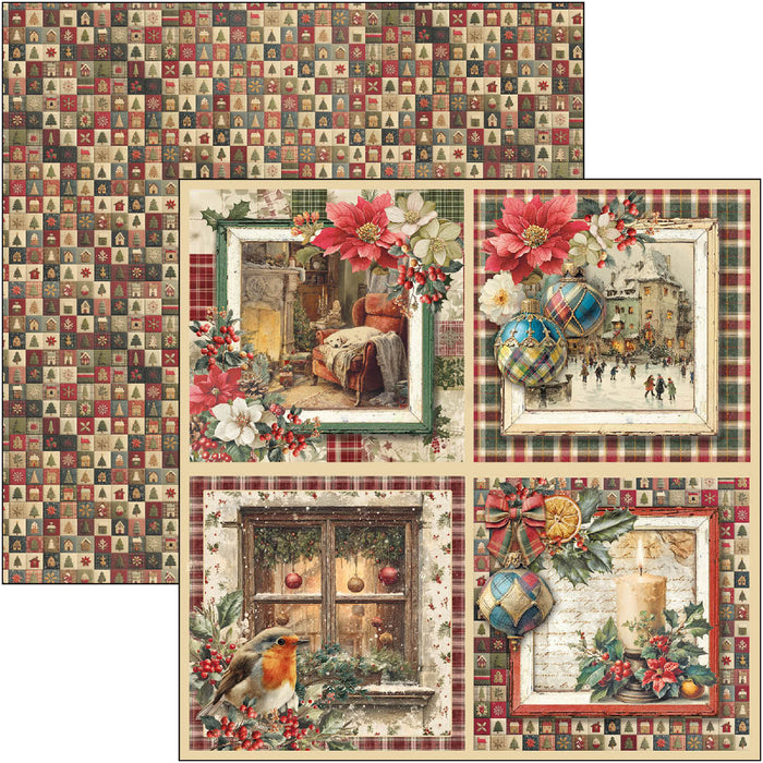 Ciao Bella Paper Merry & Bright 12" x 12" Patterns Scrapbooking Paper Set