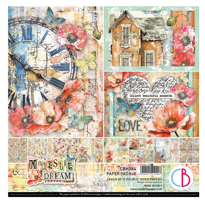 Ciao Bella Paper Majestic Dream 8" x 8" Scrapbooking Paper Set