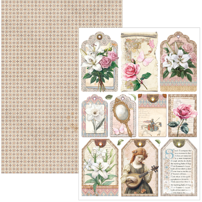 Ciao Bella Paper Courtly Love A4 Scrapbooking Paper Set
