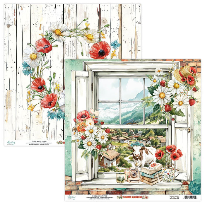 Mintay Paper Summer Highlands 12" x"12 Scrapbooking Paper Set