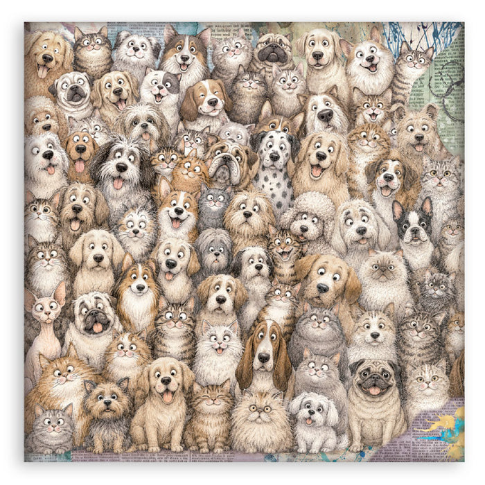 Stamperia Furry Friends 2 12" x 12" Single Faced Maxi Paper Pad