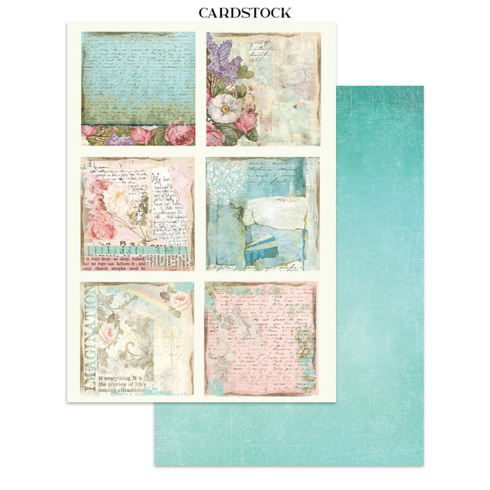 Stamperia Paper Wonderland Junk Journal Stickers Cut-outs Backgrounds