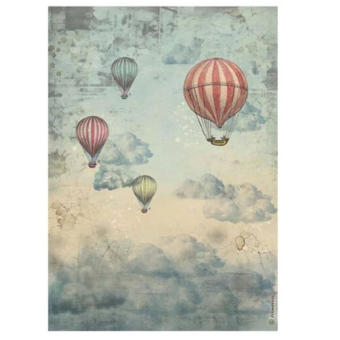 Stamperia Voyages Fantastiques A4 Rice Paper Air Balloon