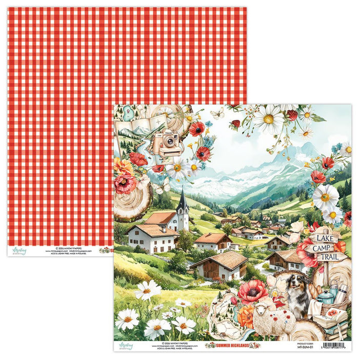 Mintay Paper Summer Highlands 12" x"12 Scrapbooking Paper Set