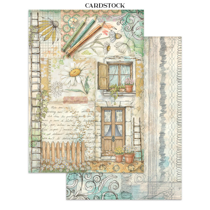 Stamperia Daisy Art Junk Journal Stickers Cut-outs Backgrounds