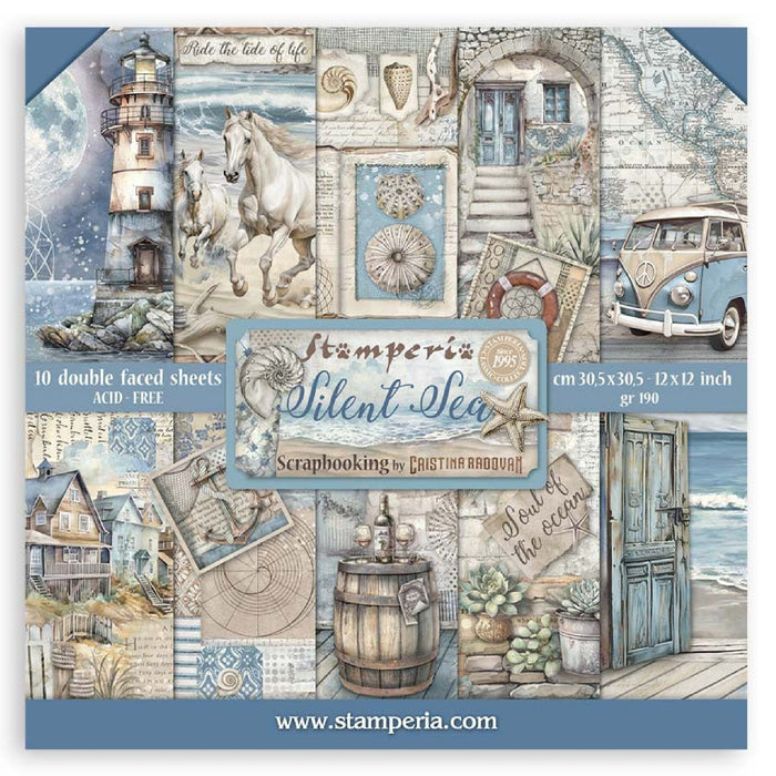 Stamperia Silent Sea 12" x 12" Scrapbooking Paper Pad
