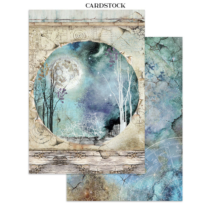 Stamperia Paper Cosmos Infinity Junk Journal Stickers Cut-outs Backgrounds