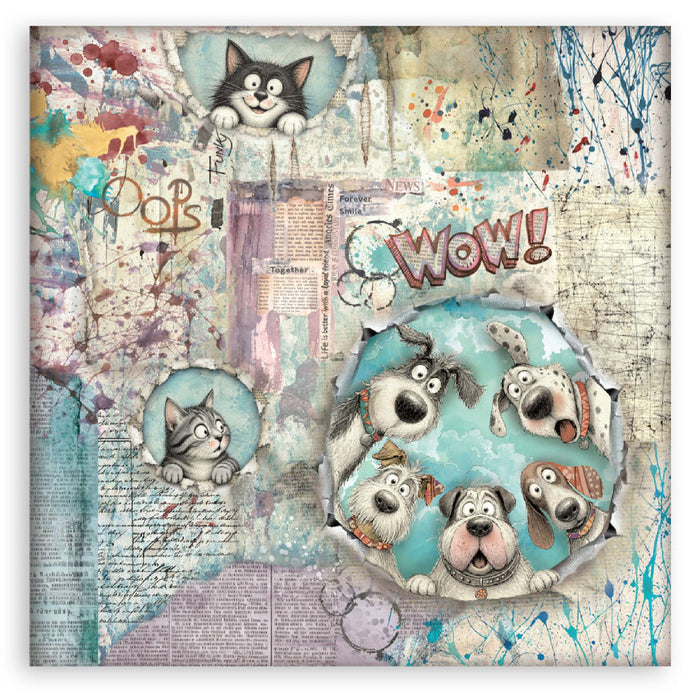 Stamperia Furry Friends 2 12" x 12" Single Faced Maxi Paper Pad
