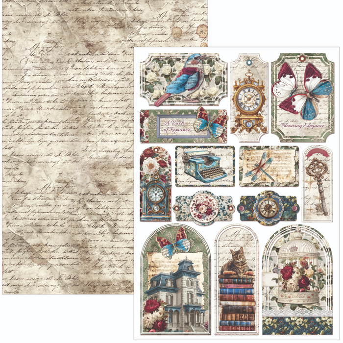 Ciao Bella Paper Bohemian Burgundy A4 Scrapbooking Paper Set