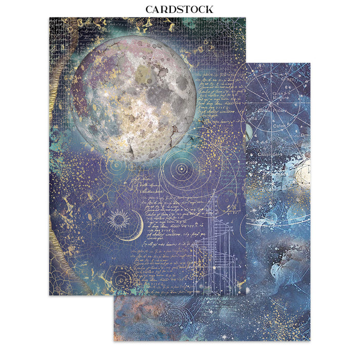 Stamperia Paper Cosmos Infinity Junk Journal Stickers Cut-outs Backgrounds