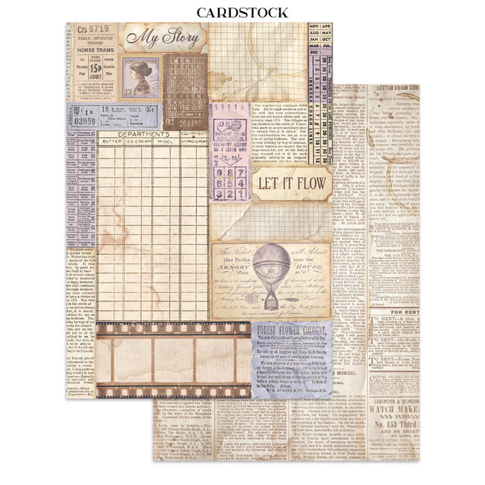 Stamperia Quiet Days Junk Journal Stickers Cut-outs Backgrounds