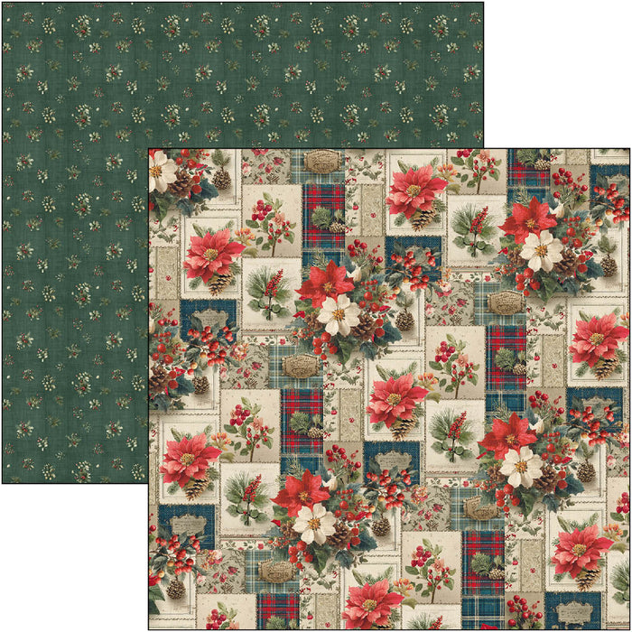 Ciao Bella Paper Merry & Bright 12" x 12" Patterns Scrapbooking Paper Set
