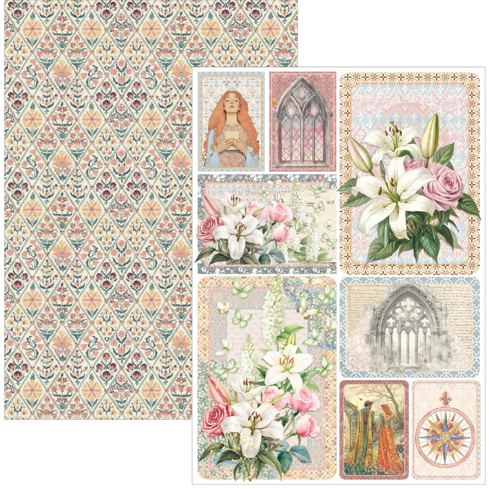 Ciao Bella Paper Courtly Love A4 Scrapbooking Paper Set