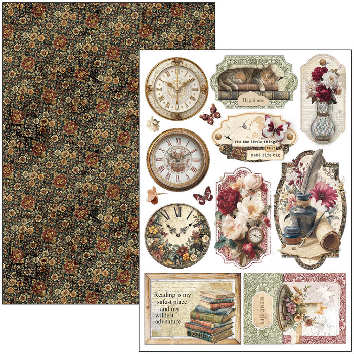 Ciao Bella Book Lovers A4 Scrapbooking Paper Set