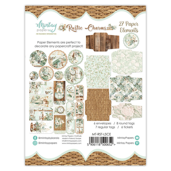 Mintay Rustic Charms Tags
