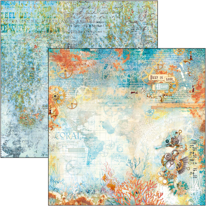 Ciao Bella Coral Reef 8" x 8" Scrapbooking Paper Set