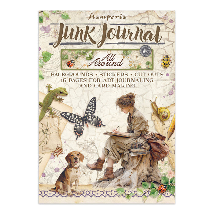 Stamperia Paper All Around Junk Journal Stickers Cut-outs Backgrounds