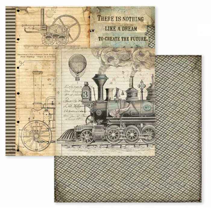 Stamperia Voyages Fantastiques 8" x 8" Scrapbooking Paper Pad