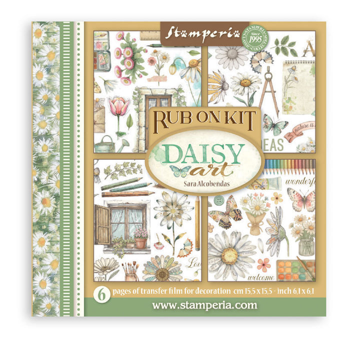 Stamperia Daisy Art Rub On Transfers - Assorted Pack