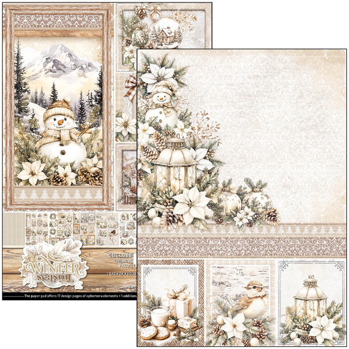 Ciao Bella Paper Winter Season A4 Scrapbooking Paper Set