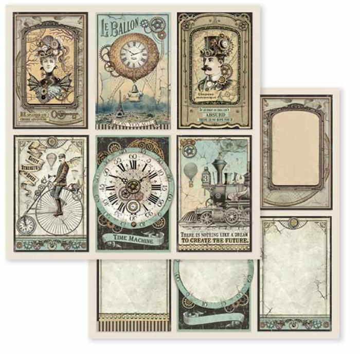 Stamperia Voyages Fantastiques 12" x 12" Scrapbooking Paper Pad