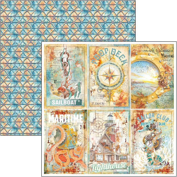 Ciao Bella Coral Reef 8" x 8" Scrapbooking Paper Set