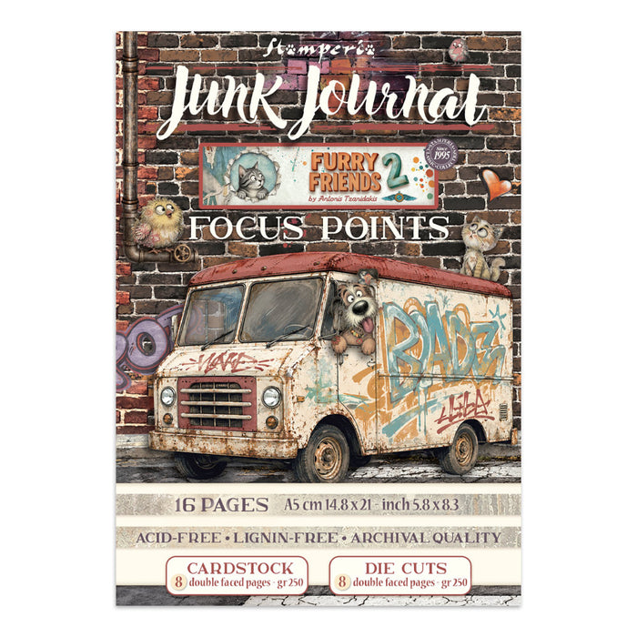 Stamperia Paper Furry Friends 2 A5 Junk Journal Focus Points