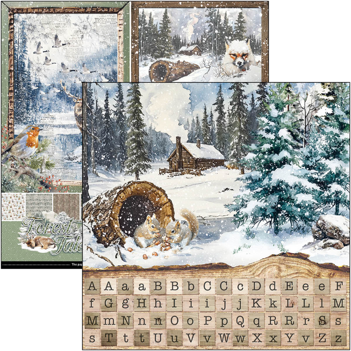 Ciao Bella Forest Tales 12" x 12" Patterns Scrapbooking Paper Set