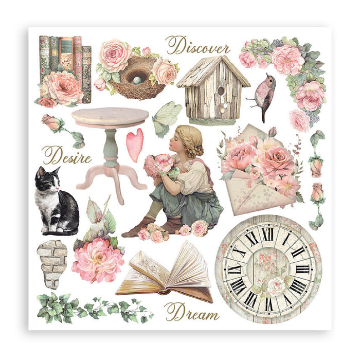 Stamperia House Of Roses Rub On Transfers - Assorted Pack