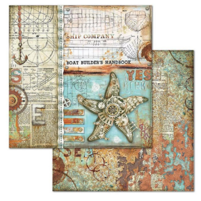Stamperia Sea World  12" x 12" Scrapbooking Paper Pad