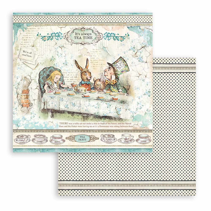 Stamperia Maxi Pad Alice 12" x 12" Double Faced Paper Pad