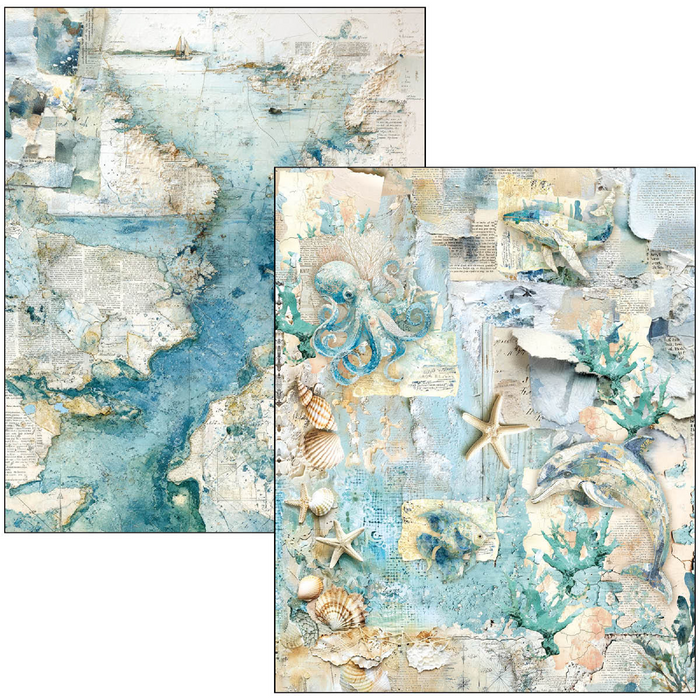 Ciao Bella Paper Edge of the Ocean A4 Maxi Mixed Media Book