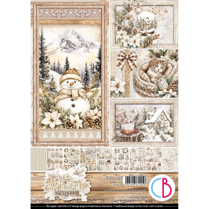 Ciao Bella Paper Winter Season A4 Scrapbooking Paper Set