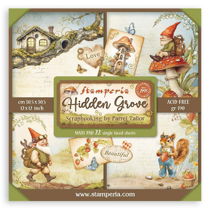 Stamperia Hidden Grove 12" x 12" Single Faced Maxi Paper Pad